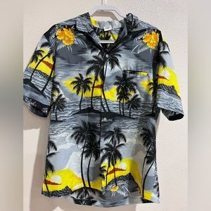80s/90s Hawaiian Print Short Sleeve Button Up Shirt Aloha